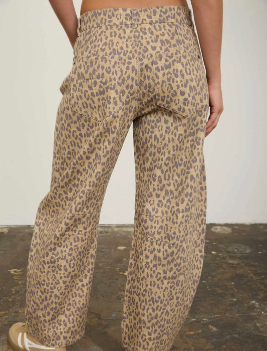 Leopard Denim Jeans