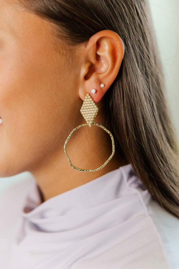 Callie Hoops Pearl Top