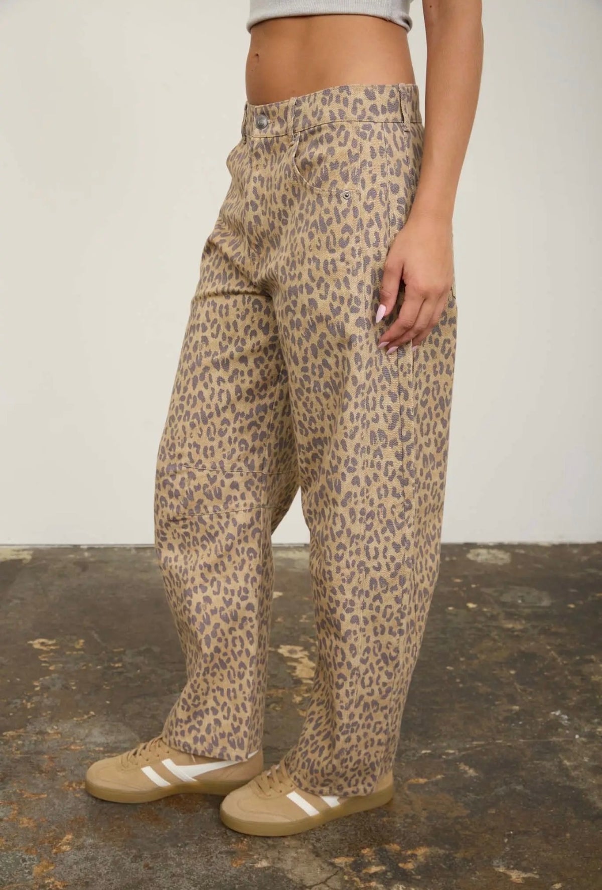 Leopard Denim Jeans
