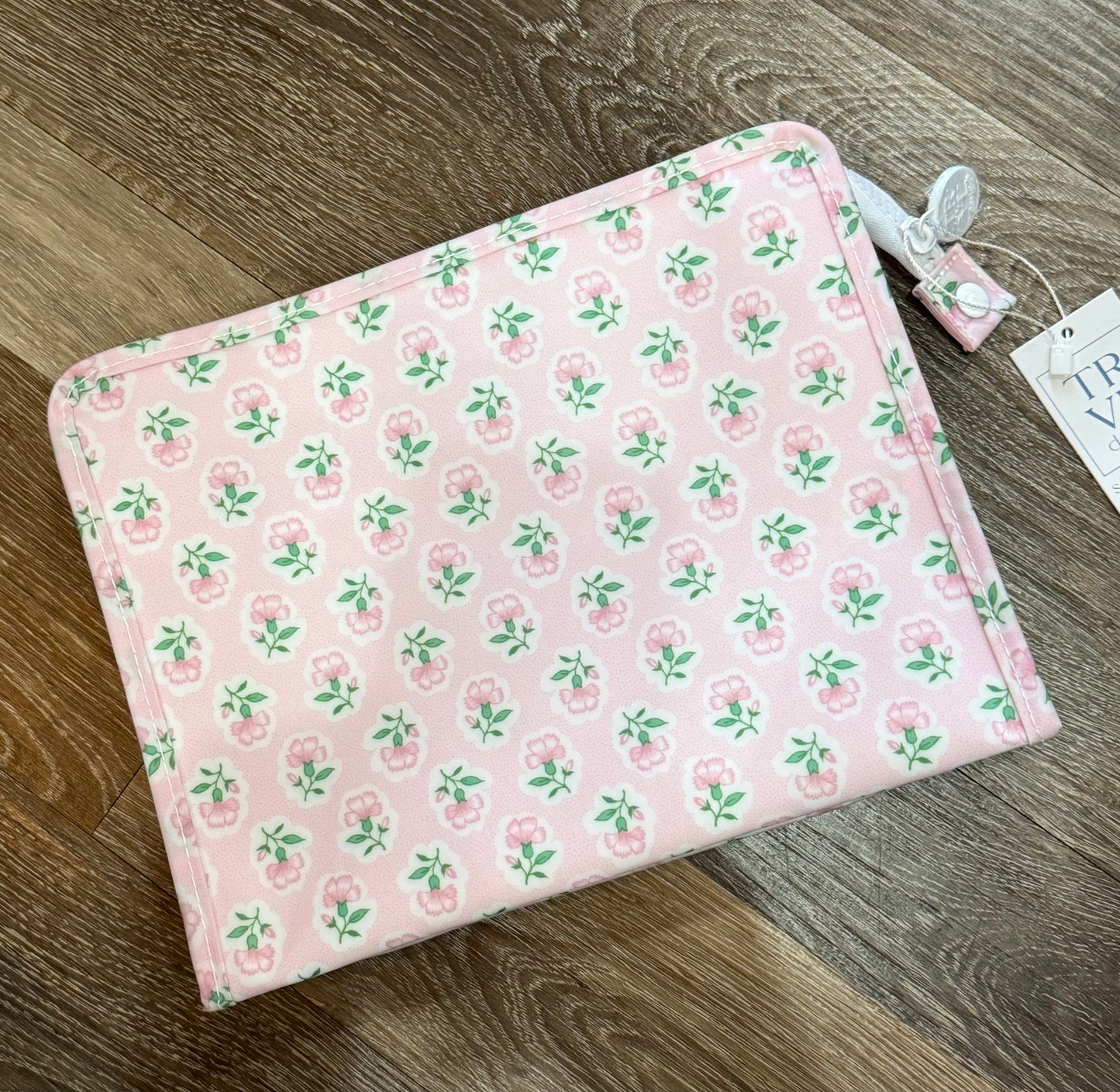 TRVL Design Roadie Large Zip Pouch | Petite Fleur Pink