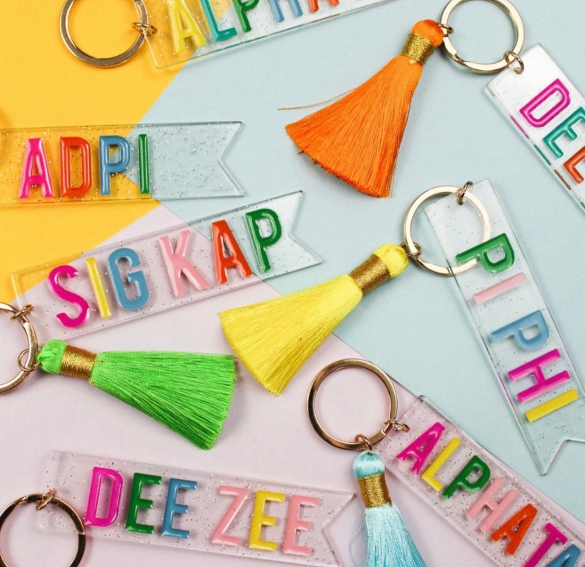 Greek Tassel Keychain