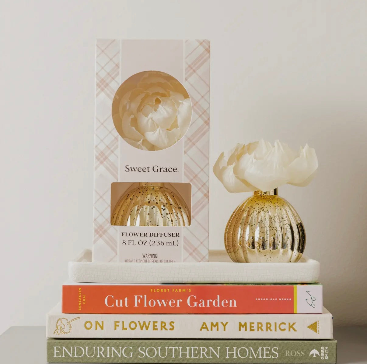 Sweet Grace Plaid Flower Diffuser