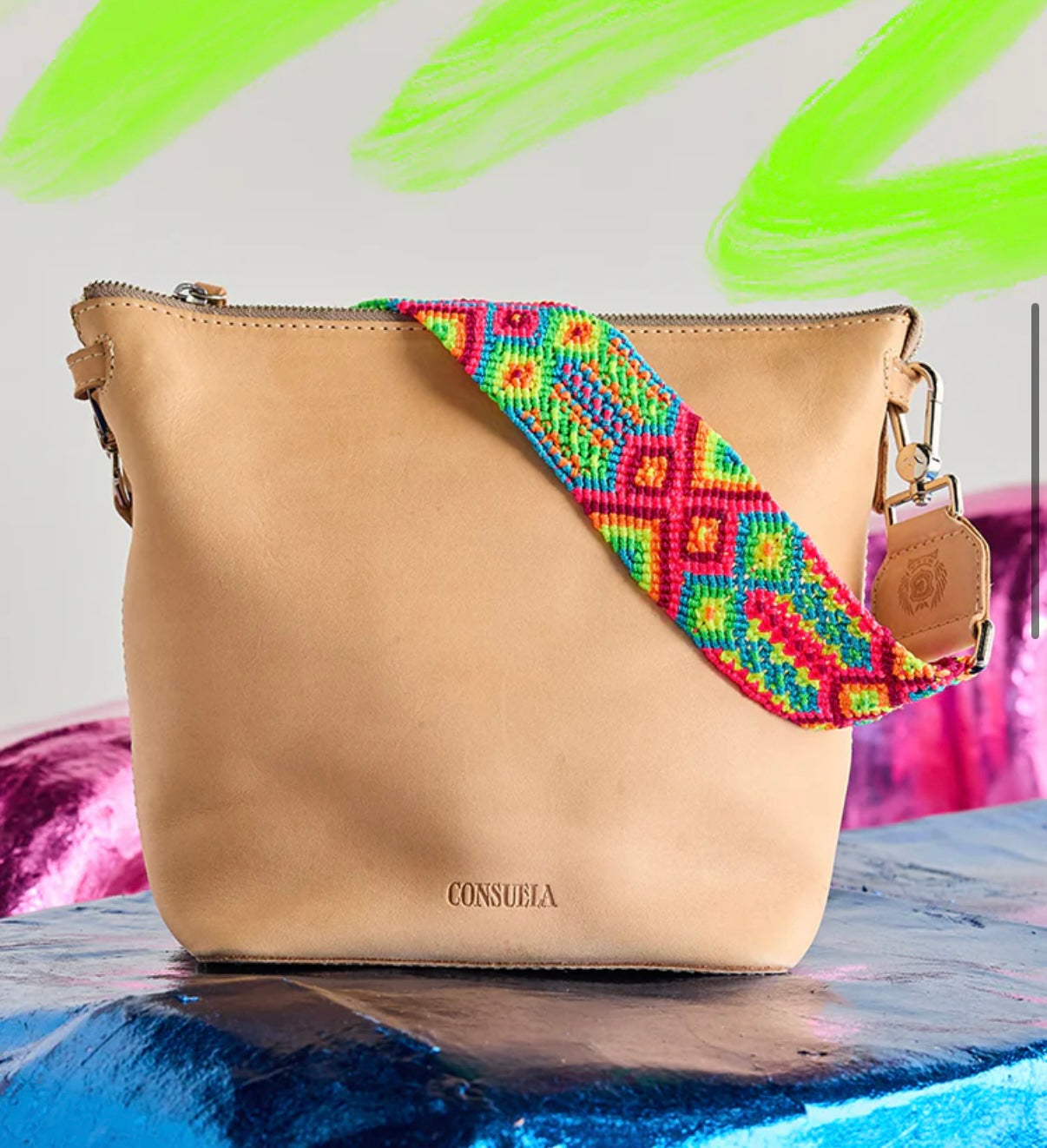 Consuela Mai Tai Wide Woven Shoulder Strap