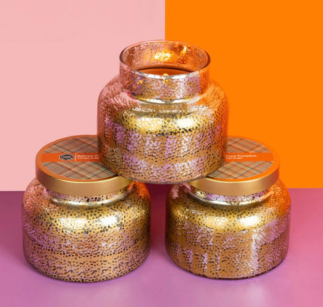 Harvest Pumpkin Holiday Mercury Jar Candle