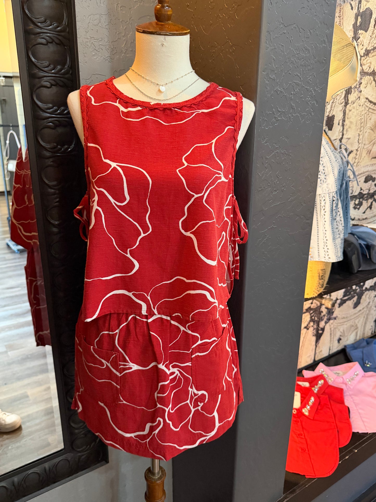 O’Neill Athena Floral Top | Lifeguard Red