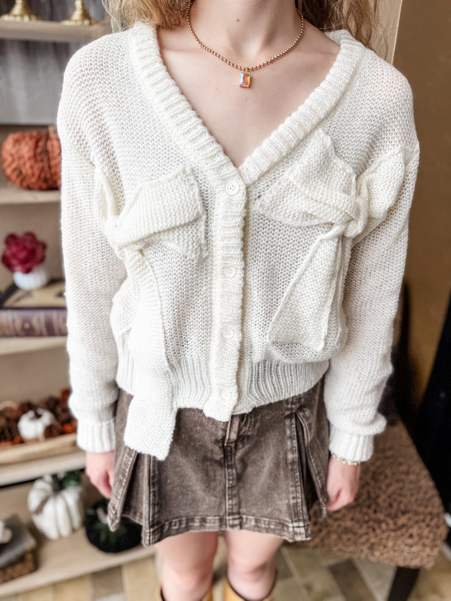White Victoria Cardi