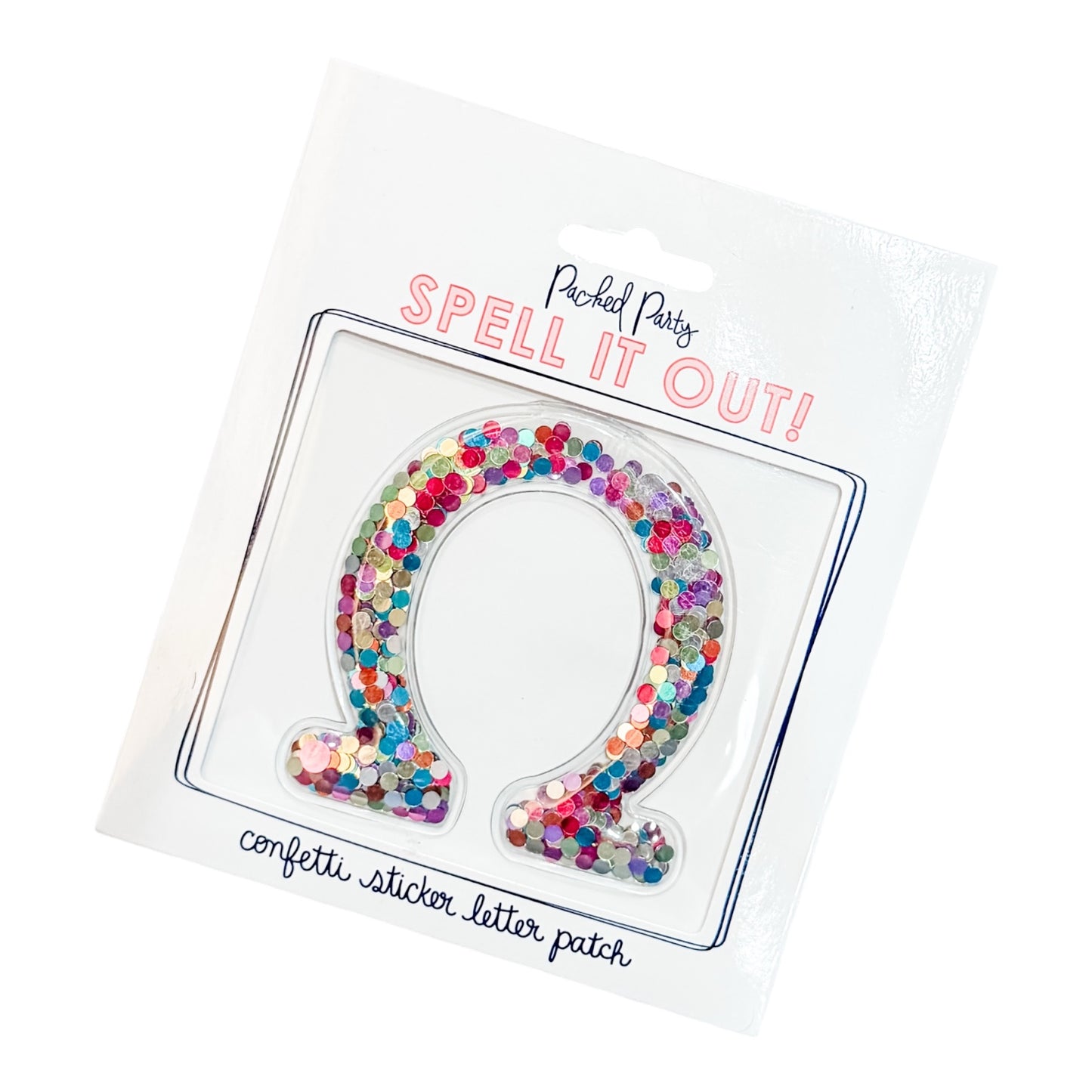 Greek Confetti Sticker Letter Patches