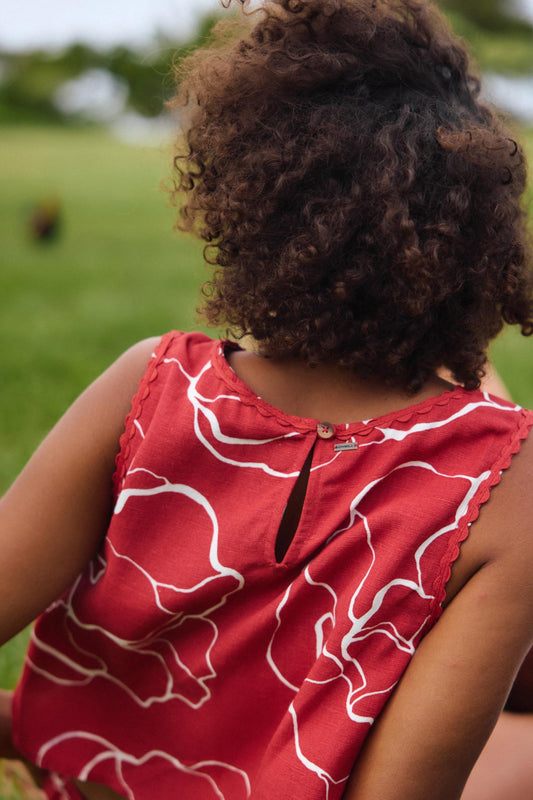 O’Neill Athena Floral Top | Lifeguard Red