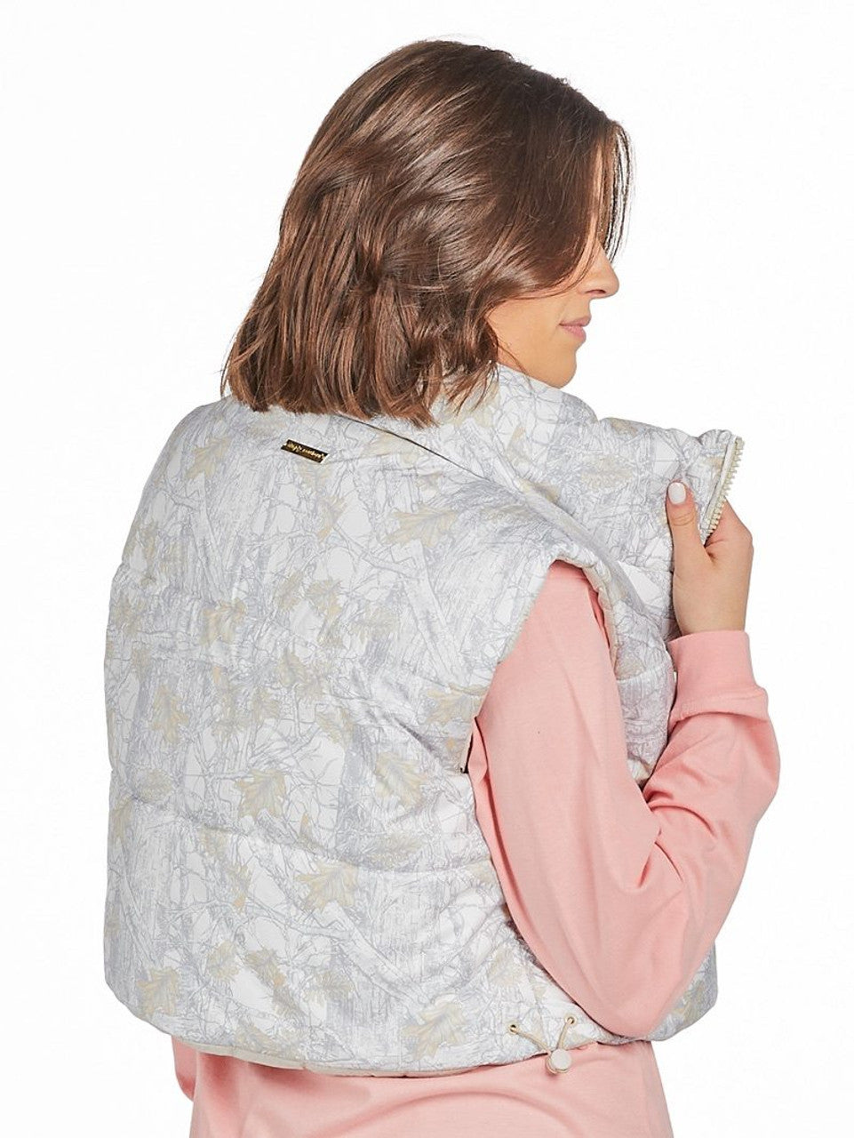 White Camo Puffer Vest