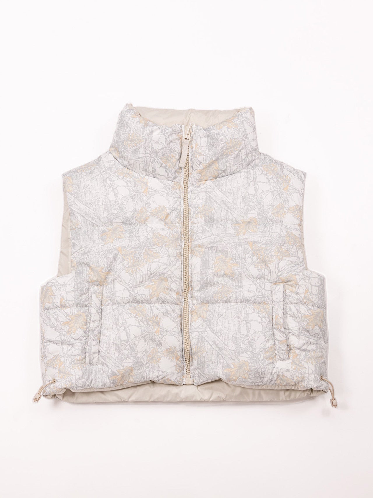 White Camo Puffer Vest