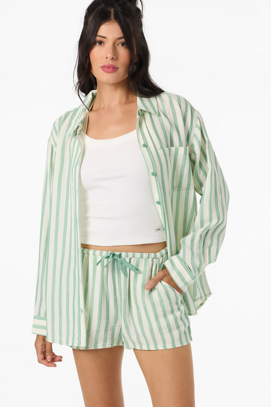 O’Neill Brenda Stripe Beach Shorts | Green