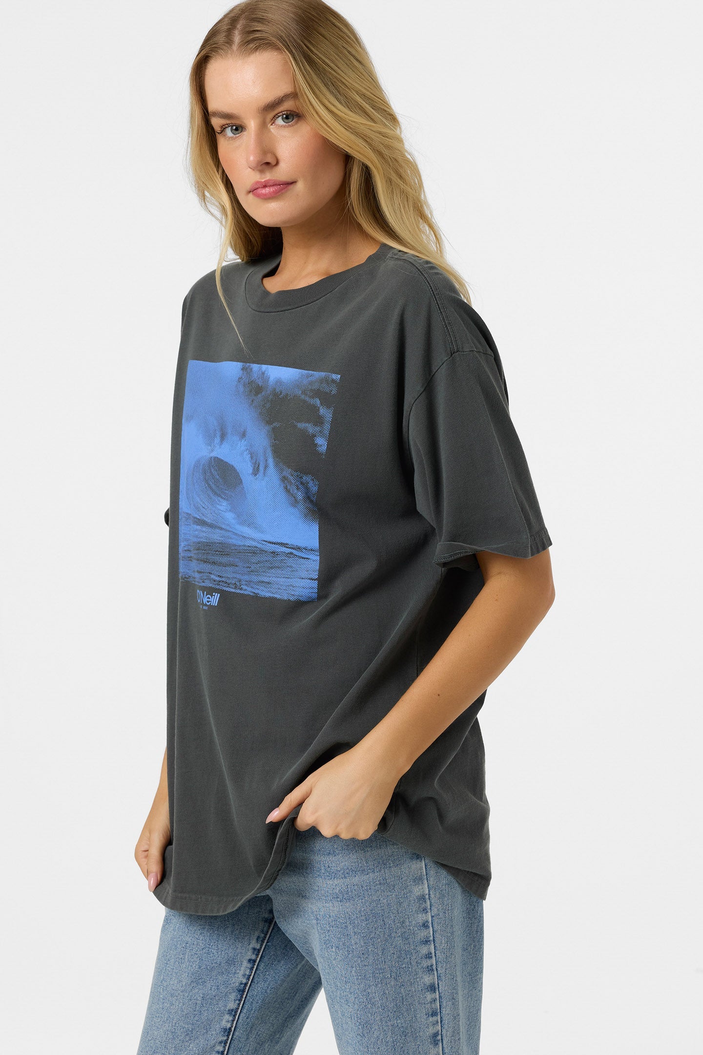 O’Neill O’Riginals Wave Tone Oversized Tee | Dark Shadow