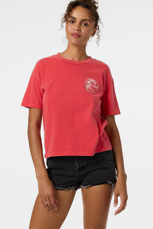 O’Neill O’Riginals Salty Circle Surfer Easy Tee | Lava Red