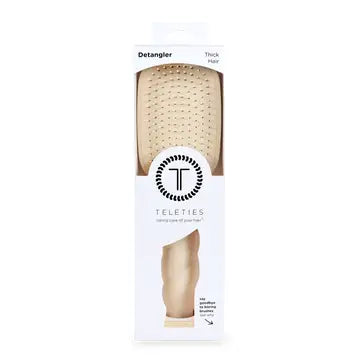 Teleties Detangler Hair Brush For Thick Hair | Tan