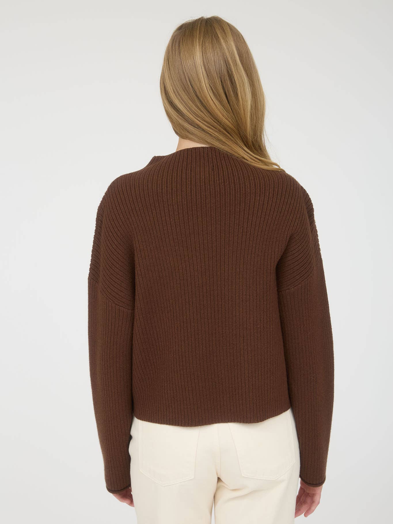 Chocolate Mock Neck Sweater