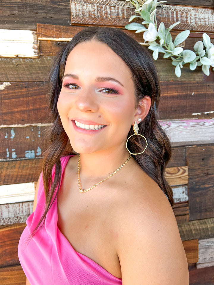 Callie Hoops Pearl Top