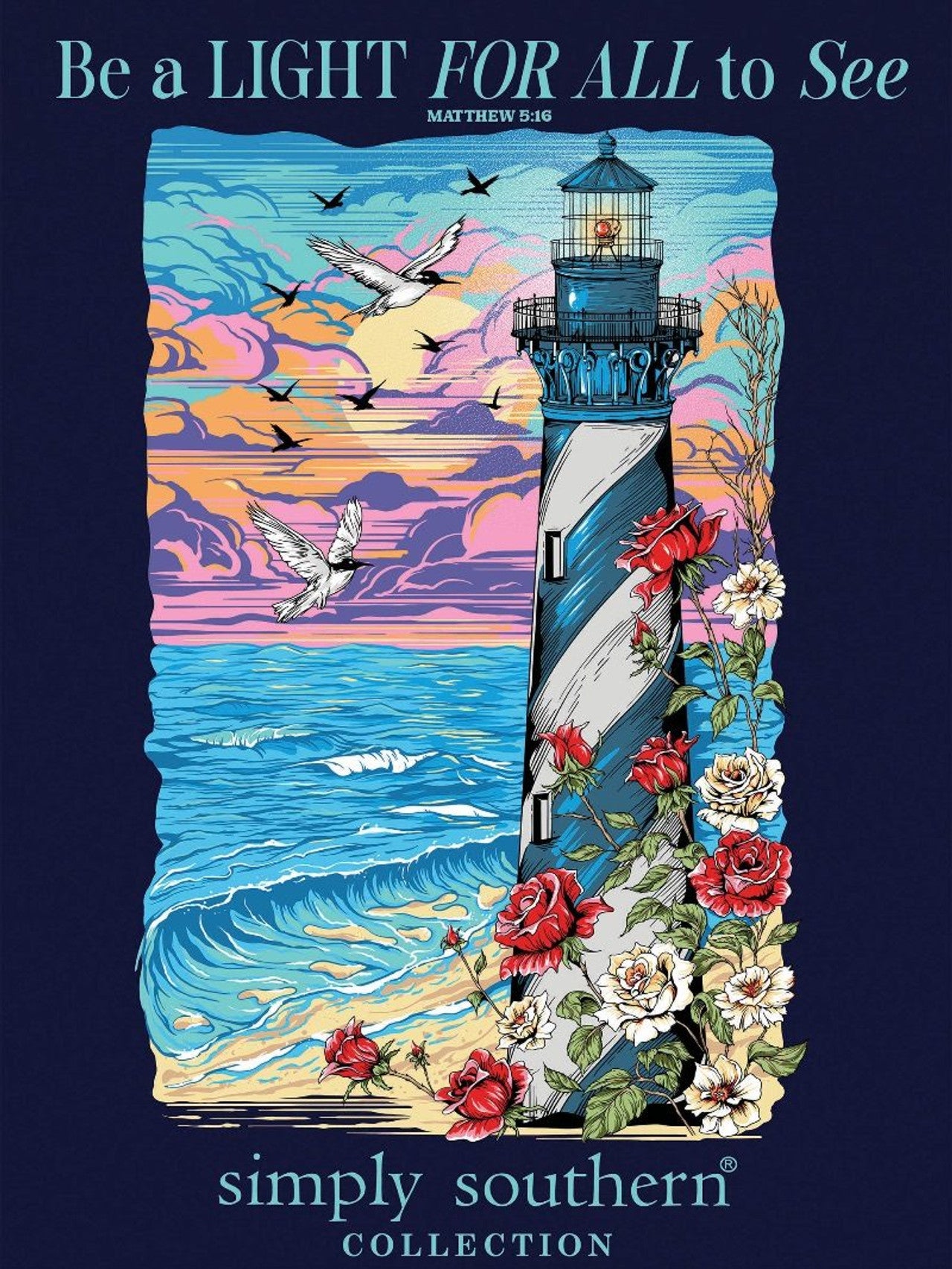 Be a Light Navy Tee