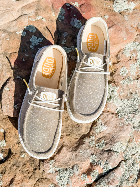 Hey Dude Women’s Wendy Metallic Sparkle Gold