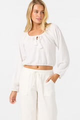 O’Neill Cami Knit Long Sleeve Top- White