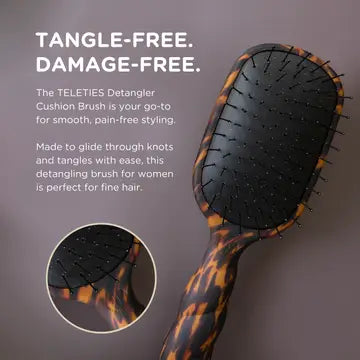 Teleties Detangler Hair Brush For Fine Hair | Tortoise