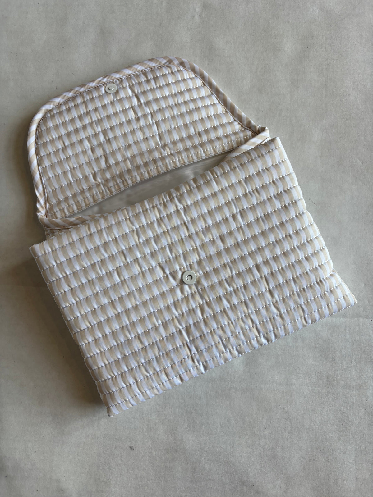 TRVL Quilted Changing Mat | Stripe Sand