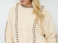 Oatmeal Pie Cable Knit Sweater