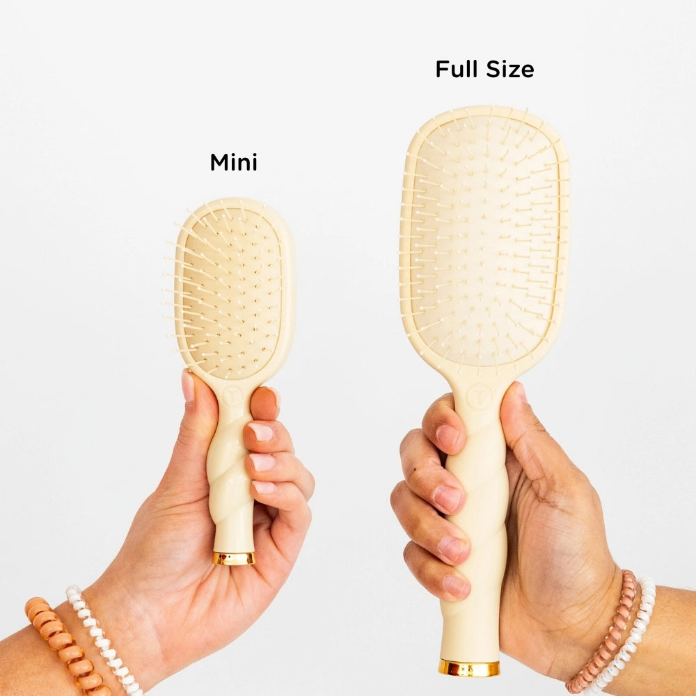 Teleties Mini Detangler Brush For Medium Hair | Tan