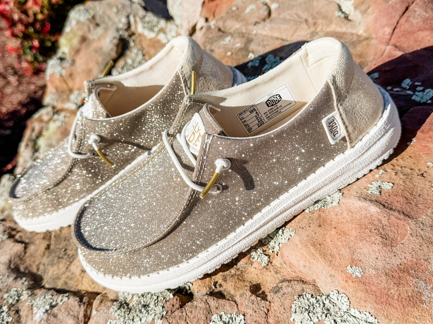 Hey Dude Women’s Wendy Metallic Sparkle Gold