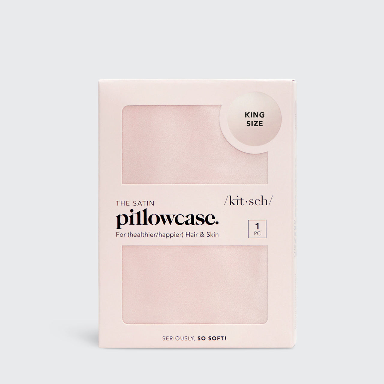 Kitsch Satin Pillowcase in Blush | King