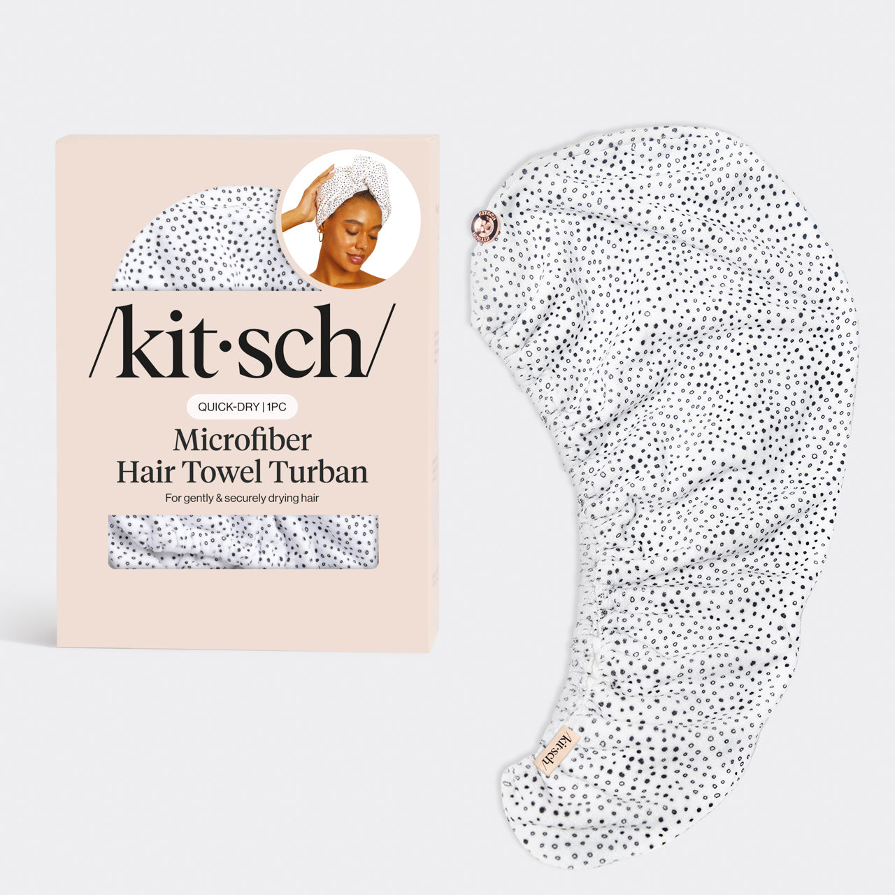 Kitsch Quick Dry Hair Towel | Micro Dot