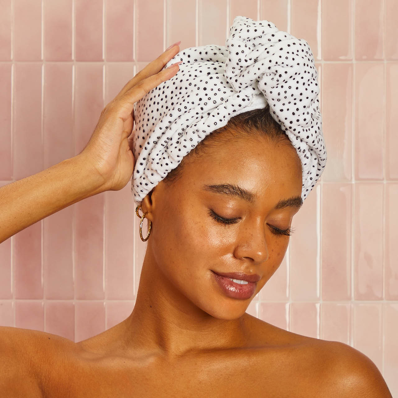 Kitsch Quick Dry Hair Towel | Micro Dot