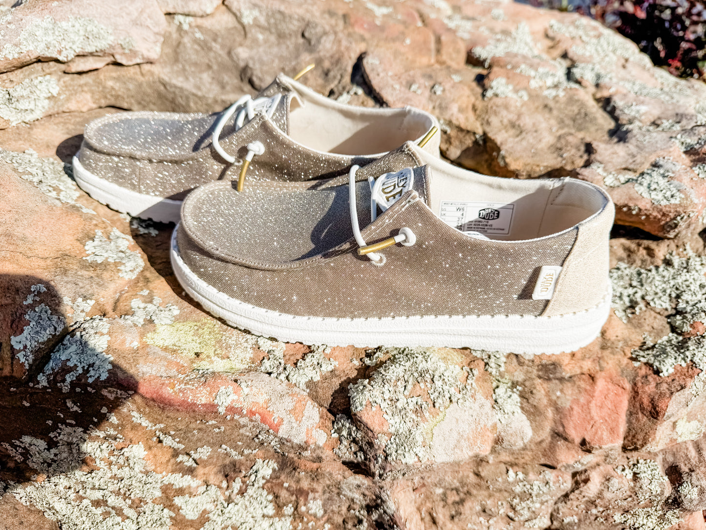 Hey Dude Women’s Wendy Metallic Sparkle Gold