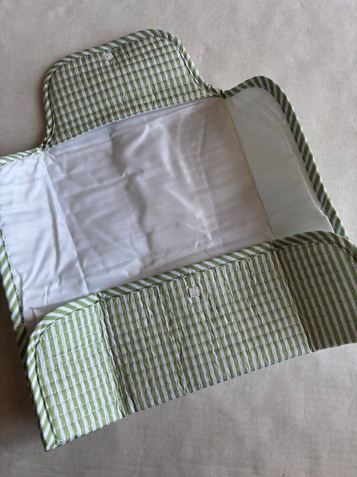 TRVL Quilted Changing Mat | Stripe Sage