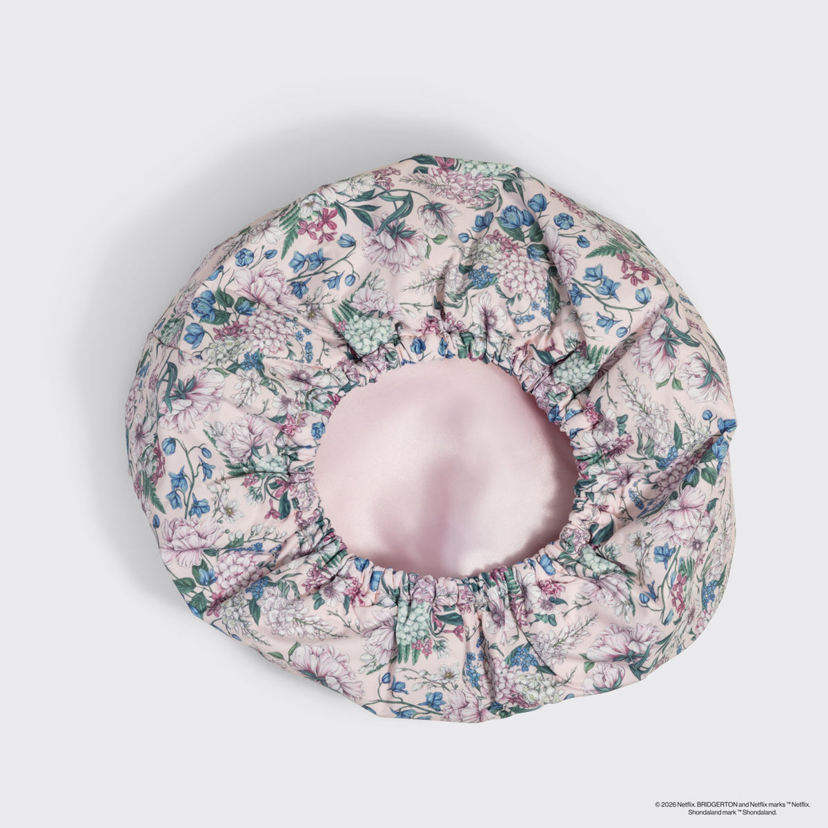 Kitsch Satin-Lined Shower Cap | Bridgerton Wisteria