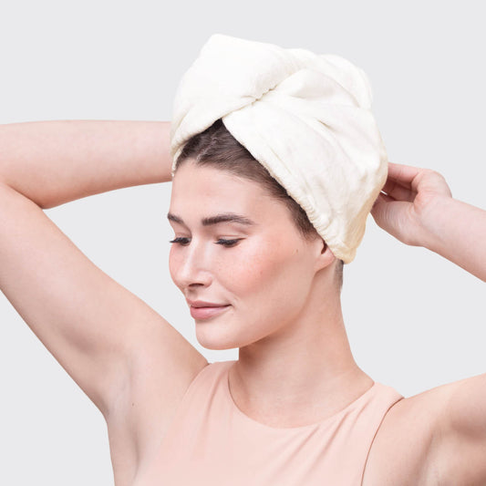 Kitsch Organic Bamboo Hair Towel | White