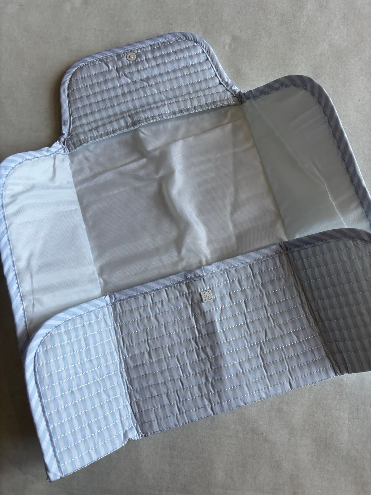 TRVL Quilted Changing Mat | Striped Blue