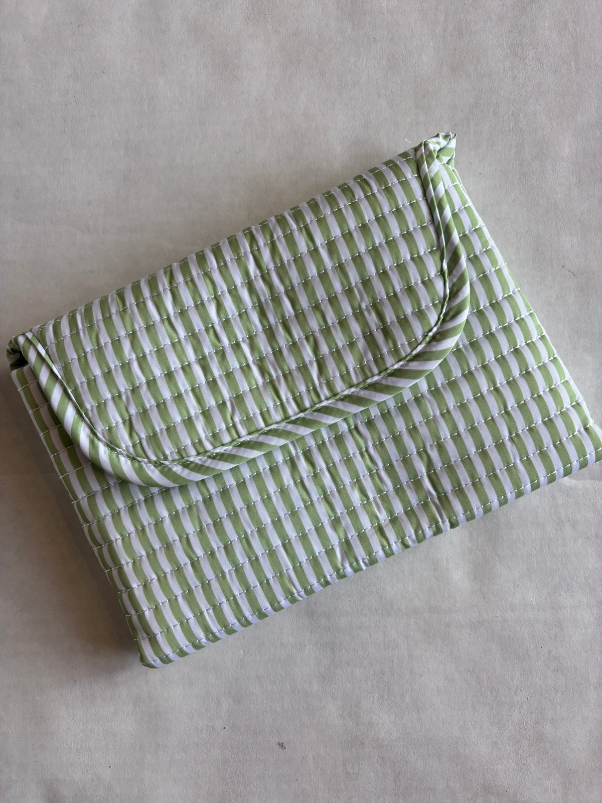 TRVL Quilted Changing Mat | Stripe Sage
