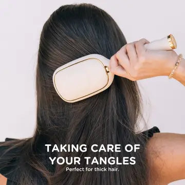 Teleties Detangler Hair Brush For Thick Hair | Tan