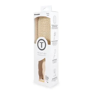 Teleties Detangler Hair Brush For Thick Hair | Tan
