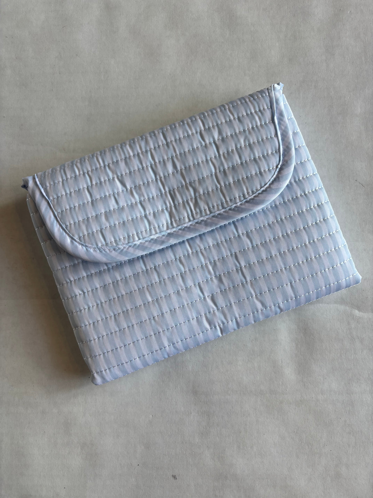 TRVL Quilted Changing Mat | Striped Blue