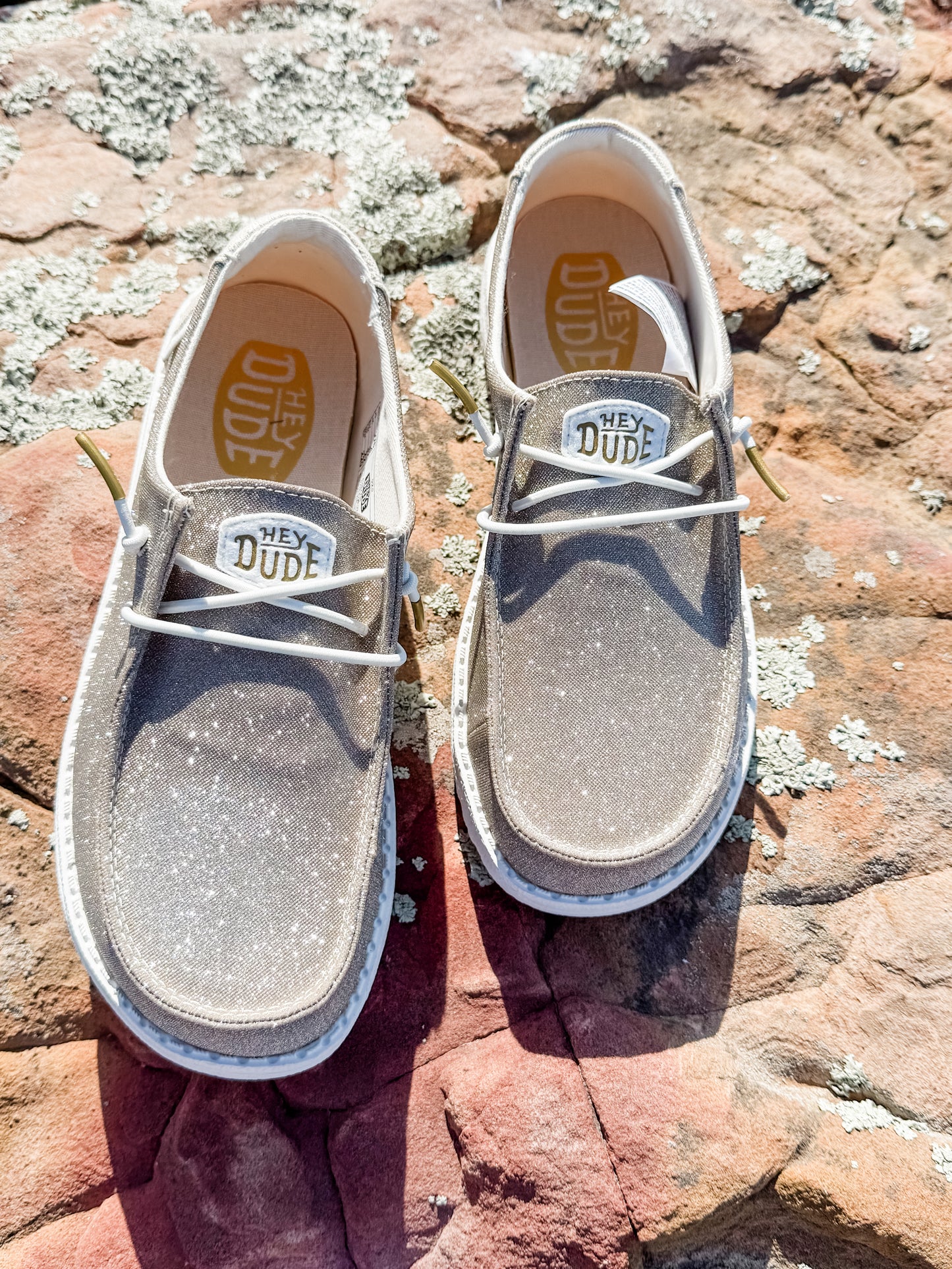 Hey Dude Women’s Wendy Metallic Sparkle Gold