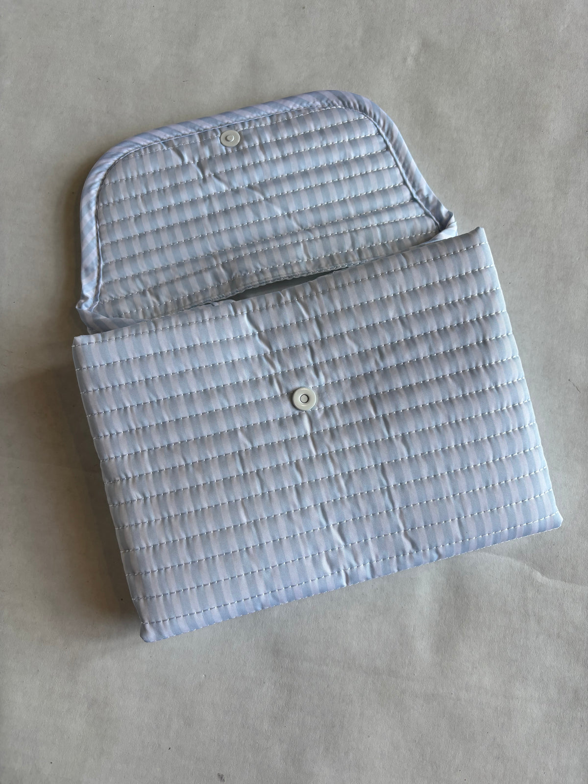 TRVL Quilted Changing Mat | Striped Blue