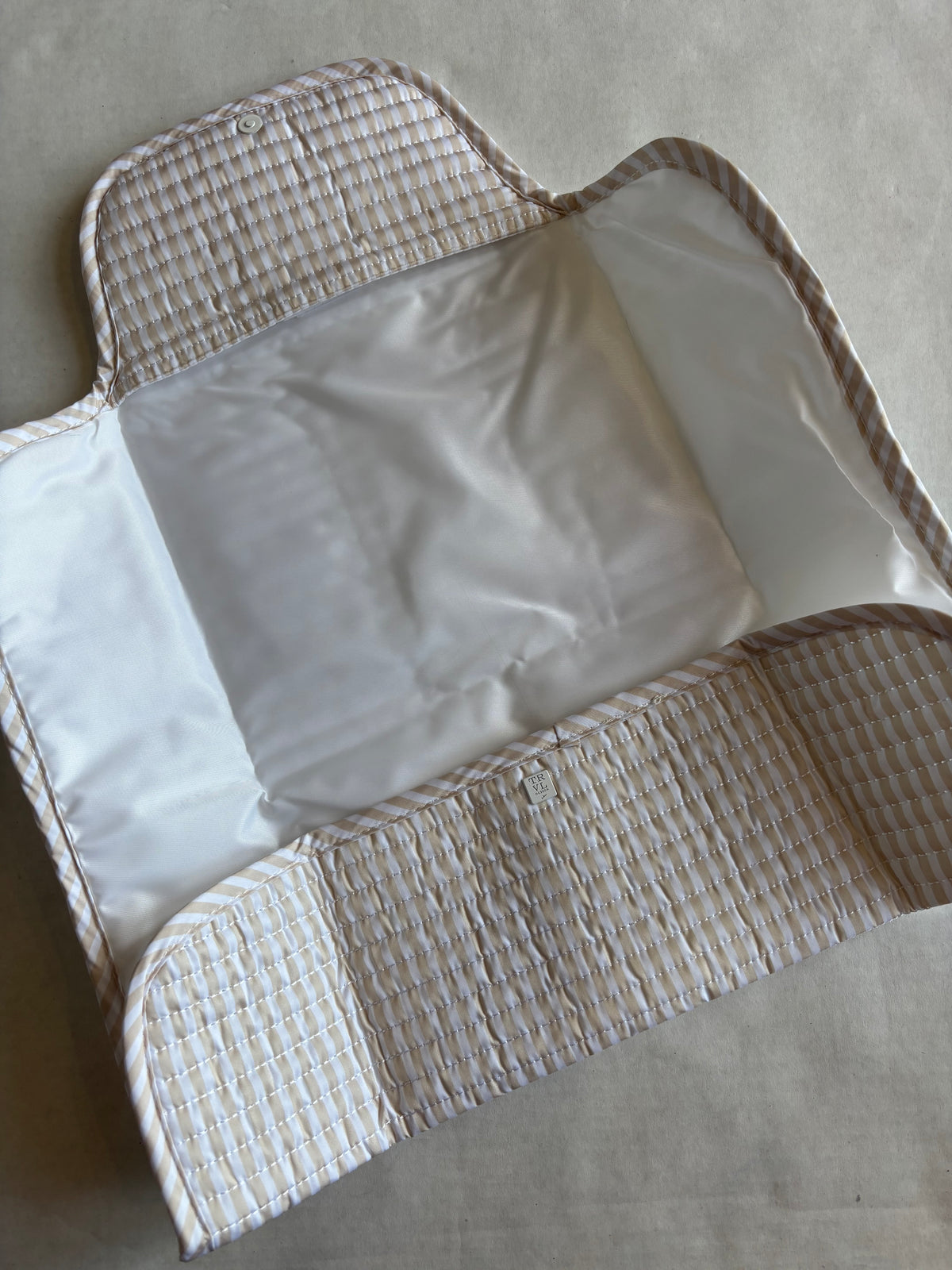 TRVL Quilted Changing Mat | Stripe Sand