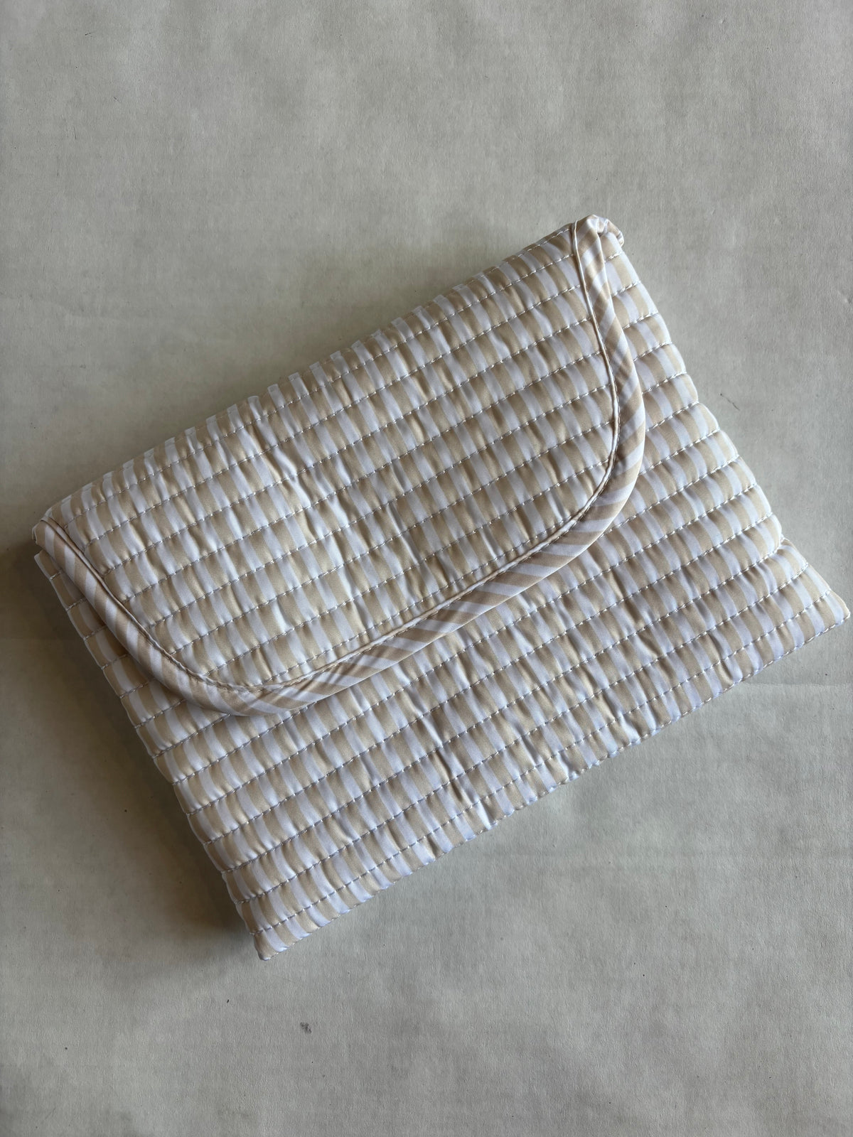 TRVL Quilted Changing Mat | Stripe Sand