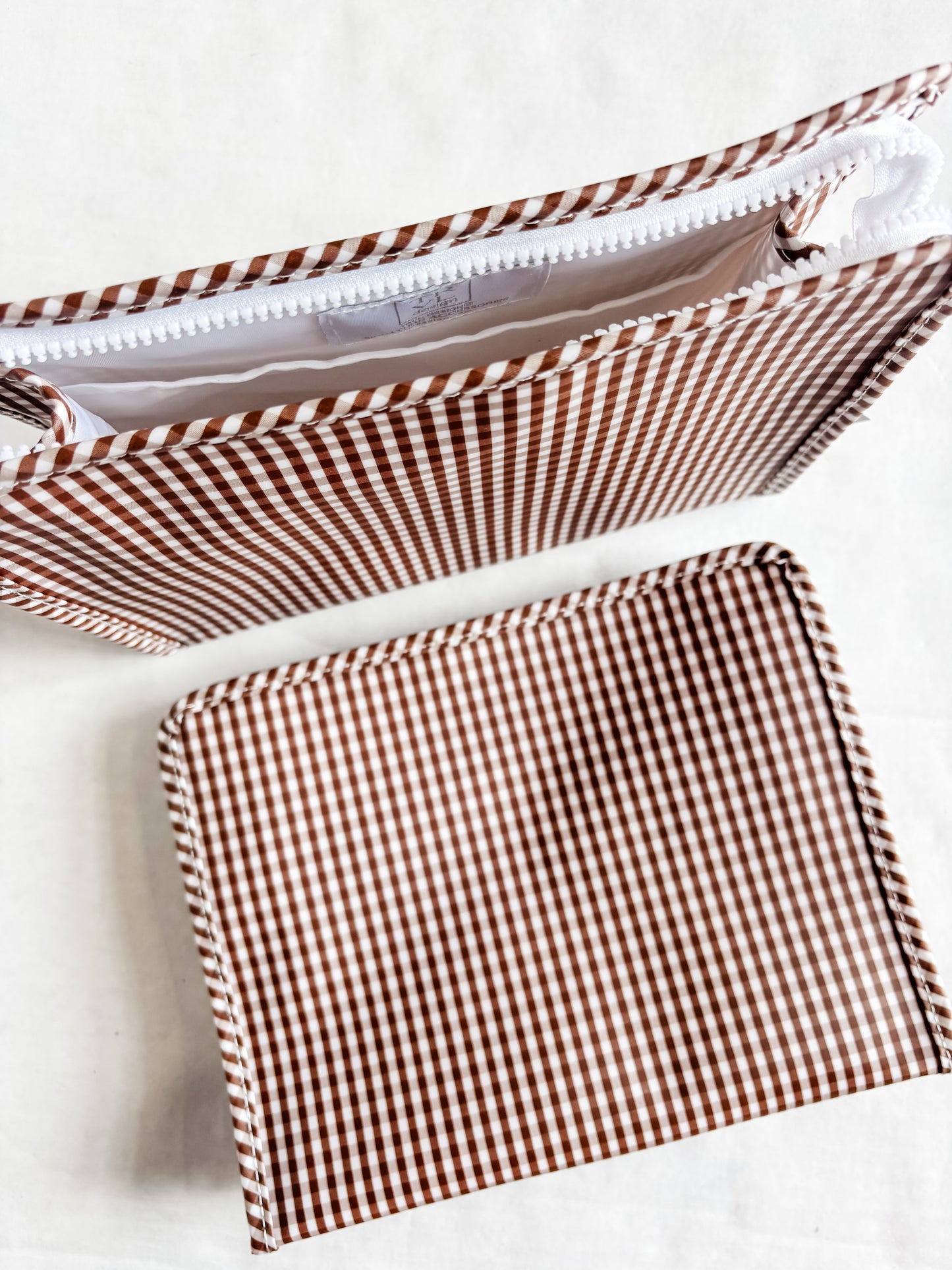 TRVL Large Coco Gingham Zip Pouch