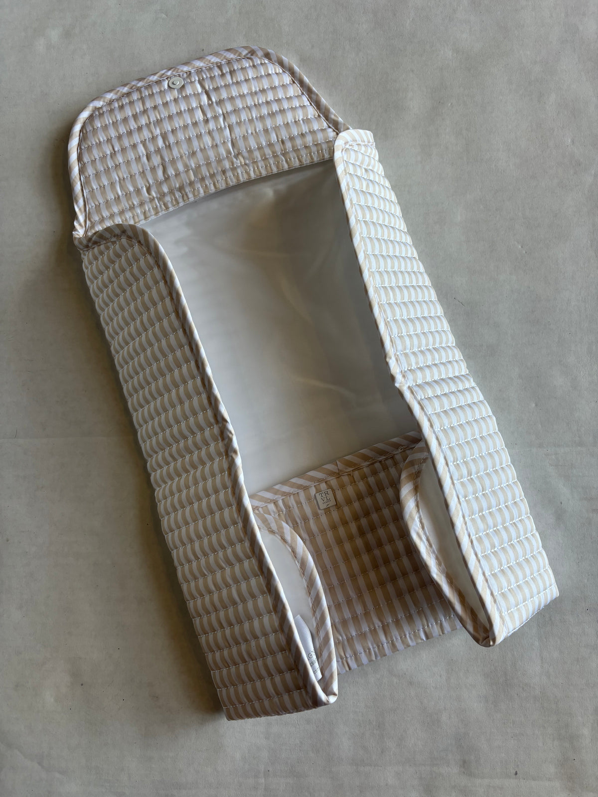 TRVL Quilted Changing Mat | Stripe Sand