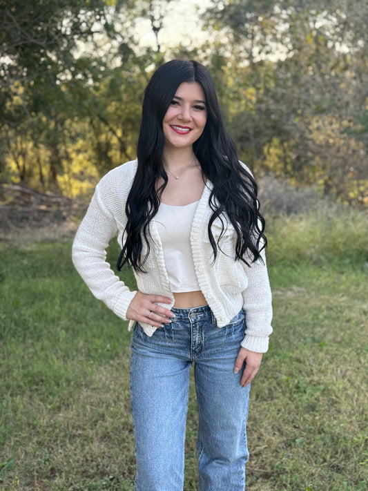 White Victoria Cardi