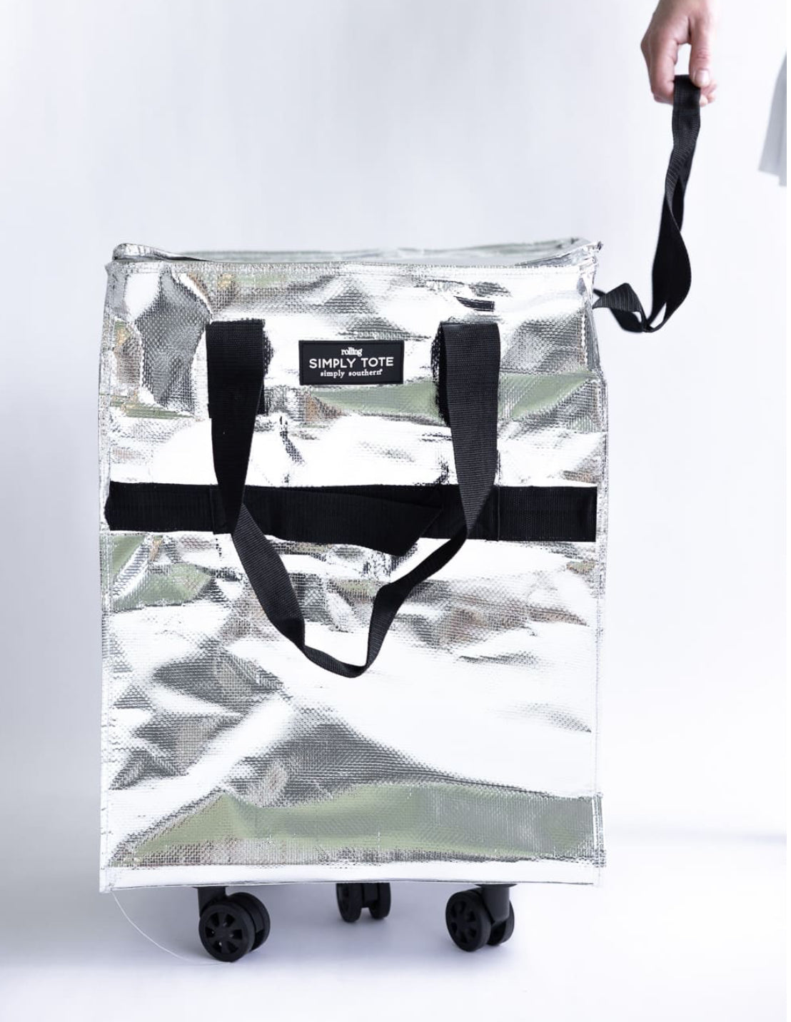 DOORBUSTER **Metallic Rolling Simply Tote
