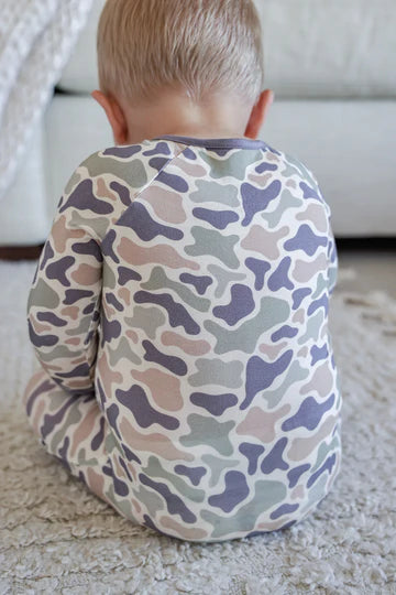 Camo Cutie Convertible Bamboo Zip Romper | 3-6m