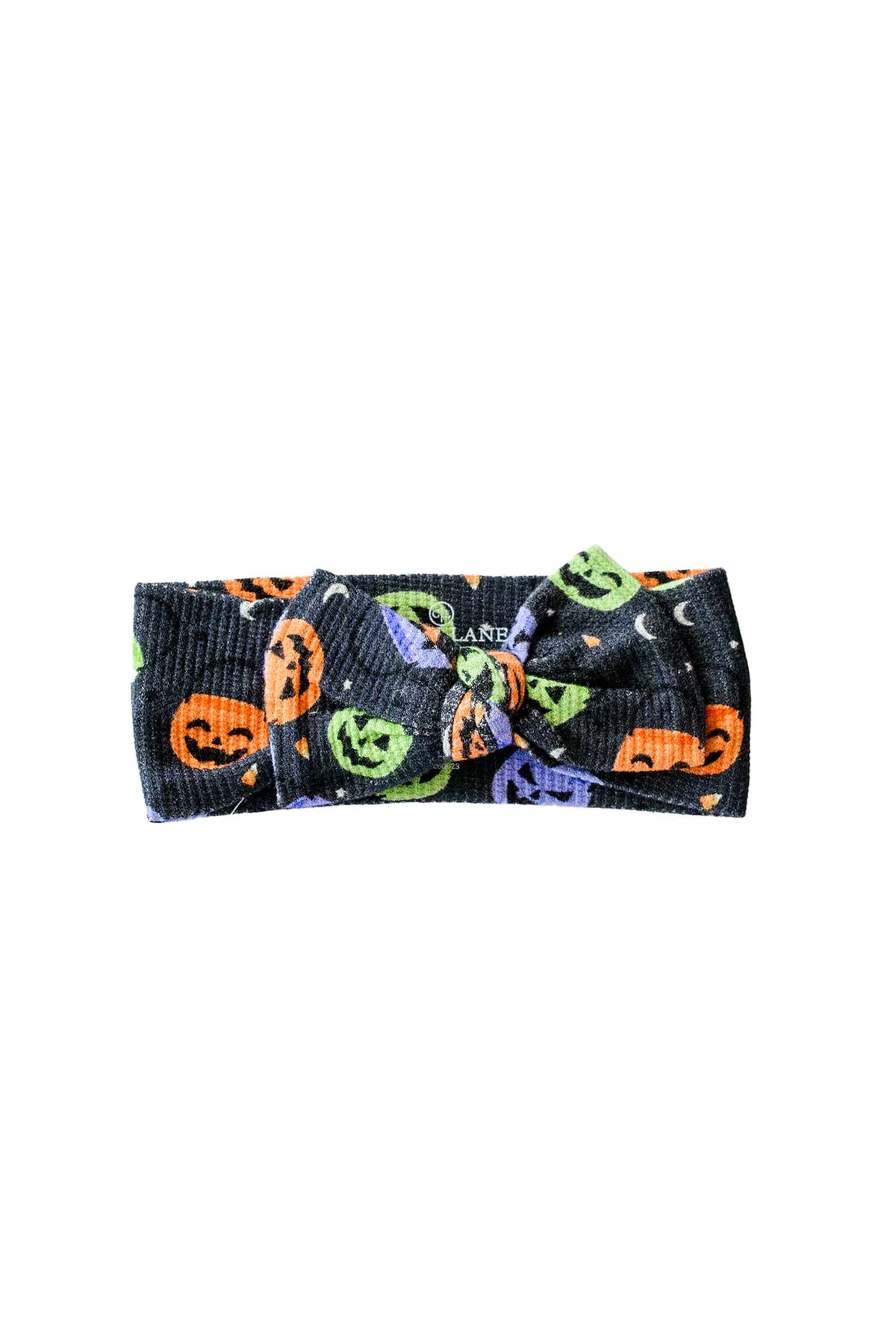 Halloween Bamboo Waffle Knit Large Bow Headwrap | Candy Crawl
